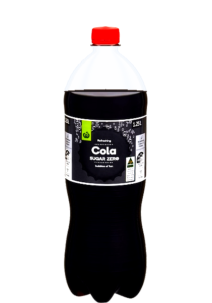 Woolworths Cola Sugar Zero bottle packshot